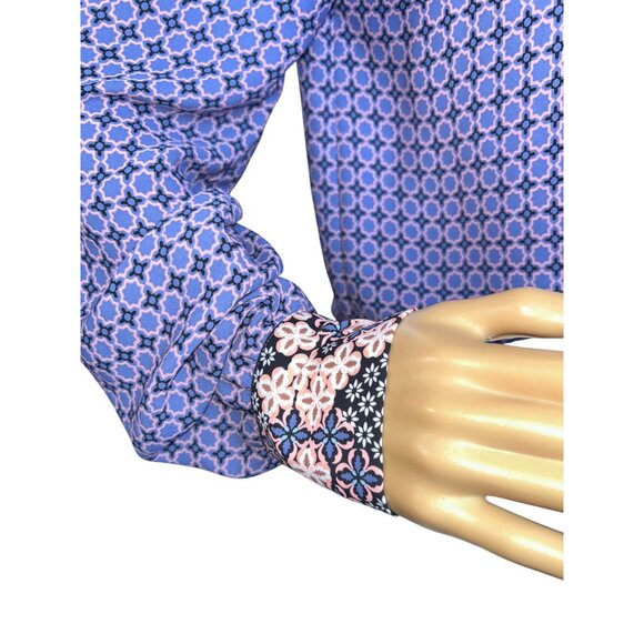 LOFT Geo Floral Shirttail Blouse Size Small - Picture 7 of 8